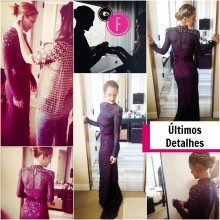 Os preparativos do look da Minka Kelly para o Met Gala 2013