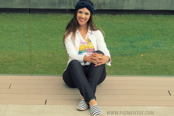 Look: Turbante + Alpargatas Navy